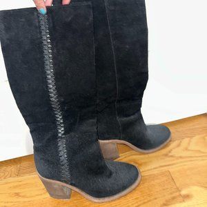 Black High Heeled Ugg Boots - Size 7